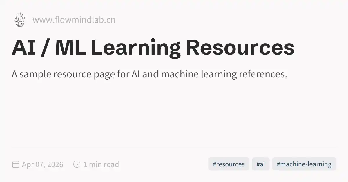 AI / ML Learning Resources